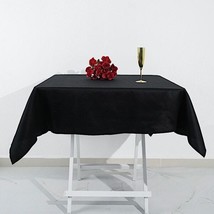 54X54&quot;&quot; Black Cotton Square Tablecloth High Quality Catering Home Dinner Linens  - £24.36 GBP