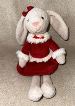 Jellycat I Am Festive Lottie Bunny Plush Stuffed Animal Red Dress 12” Nwt Lovey - £31.96 GBP