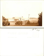 USA Unknown Location View of Rural Home with Old Cars RPPC Antique Postcard - £14.76 GBP