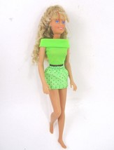 Vintage Barbie Maxie Doll Neon Green Top Skirt Outfit mattel 1987 Makin Waves - $16.83