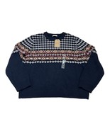 Frye &amp; Co Sweater Mens XXL Nightsky Combo Blue Geometric Pullover Wester... - $44.40 CAD