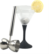 Double Jigger Stainless Steel Cocktail Measuring Cup with Handle - $15.13