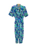 Vintage Joan Walters Floral Jumpsuit Size 8 Multicolor Short Sleeve - $65.83 CAD