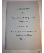 Great Northern Pacific Burlington Line Merger Agreement - £6.22 GBP