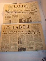Labor Newspaper 1964 68 Johnson Humphrey Mafia Lot Of 2 - £3.71 GBP