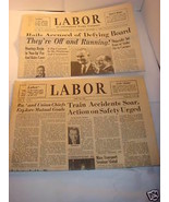 LABOR NEWSPAPER 1964 68 Johnson Humphrey Mafia lot of 2 - $4.75