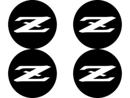Nissan Z  - Set of 4 Metal Stickers for Wheel Center Caps Logo Badges Rims  - $24.90+