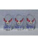 UEFA Euro 96 Turkiye 3 Beer Shooter Glasses Soccer Turkey - $10.95 CAD
