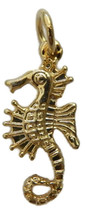  Seahorse pendant charm 14k Yellow Gold. - £187.01 GBP