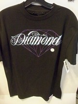 Men&#39;s Guy&#39;s Diamond Huge Logo Black T Shirt New $34 - £15.68 GBP