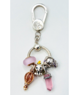 Pandora Moments Sterling Silver Bag Charm Holder With Five Charms - $196.02