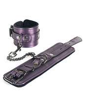 Spartacus Galaxy Legend Faux Leather Wrist Restraints - Purple - £38.43 GBP