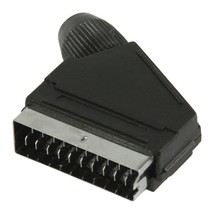 Scart Connector Scart Male (Black) - £2.53 GBP