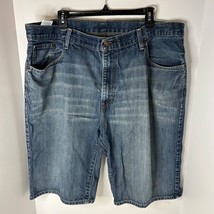 Levis 569 Jean Shorts Mens Size 40 Loose Straight Fit Medium Wash Denim - £17.98 GBP