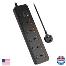 Universal Power Strip with USB Ports, Individual Swtich, 6ft Power Cord,... - $40.00