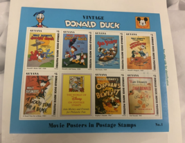 Guyana 2769a MNH Disney Vintage Donald Duck, Movie Posters - £5.02 GBP