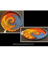 Transpac Braided Serving Platter Colorful Weave 12&quot; Basket - £8.77 GBP