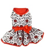 Holly Flower Dress with Red Edge Trim and Bow Plus Matching Leash Sizes ... - $389.66 MXN