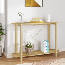 Console Table White Engineered wood, Solid Pine wood, Metal - $138.49