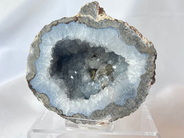 Blue Geode Hollow Rock /Nodule Rock Quartz Mineral Rock Specimen - $29.65