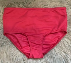 Lands End Bikini Swimsuit Bottoms Size 4 Hot Pink Solid Control Top NEW - £26.80 GBP