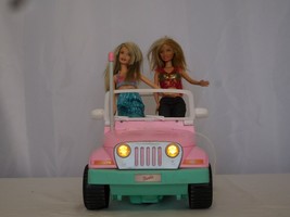 Barbie Doll pink Jeep 1998 RC Mattel Toy Battery Operated + Dolls - £19.00 GBP