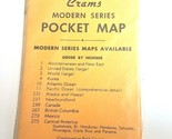 Vintage 1950&#39;s Cram&#39;s Moderno Serie Tasca Mappa Est Indie New Zealand Ne... - $17.35