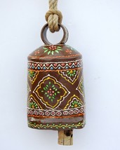 Vintage Swiss Cow Bell Metal Decorative Emboss Hand Painted Farm Animal BELL502 - £53.73 GBP