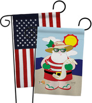 Tropical Santa - Impressions Decorative USA - Applique Garden Flags Pack - GP114 - $30.97