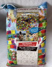 Hasbro Candy Land Backpack Beach Towel Game Set Travel Pool Beach Park T... - £21.62 GBP
