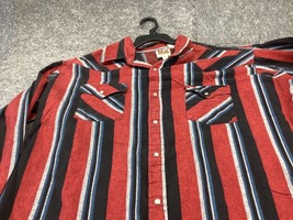Ely Cattleman Shirt Mens 2XL Striped Western Pearl Snap cowboy Rockabill... - £13.18 GBP