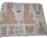 Precious Moments Fabric Panel Mama &amp; Baby Kangaroo Stuffed Pillows 1991 ... - $9.70