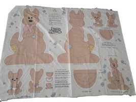 Precious Moments Fabric Panel Mama &amp; Baby Kangaroo Stuffed Pillows 1991 Spectrix - £7.60 GBP
