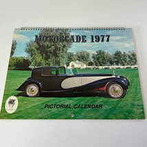 Vintage 1977 Motorcade Pictoral Calendar Bugatti Ford Cadillac Mercedes ... - $18.88