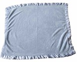 Satin Edged Fleece Baby Blue Blanket  29 by 36 inches - $19.05
