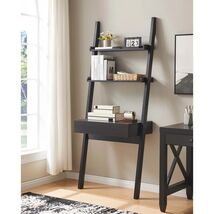 Modern Home Office Desk, Writing Table, Bookcase Ladder, Handleless - $113.99