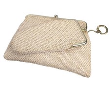 Vintage Woven Clutch Cigarette Case Key Ring 60s Mid Century Kitschy Collectible - £22.08 GBP