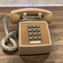 Vtg. Push Button Telephone Beige Western Electric Bell Desk Phone 2500DM... - $501.66 MXN