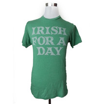 Topless California size M men cotton green graphic t-shirt IRISH FOR A DAY - £18.34 GBP