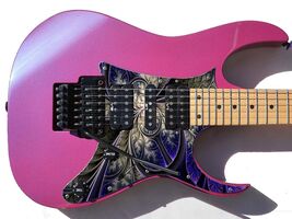 Pickguard Headstock Skin Wrap Reskin for Guitars - Leaf Trapped Violet 1... - $27.99
