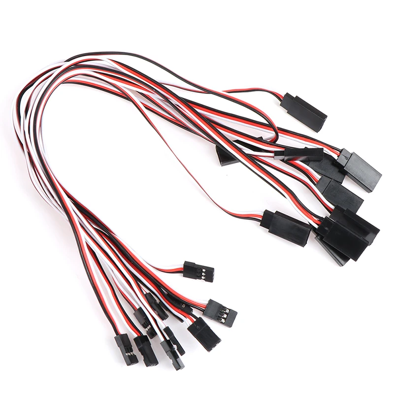 Play 10Pcs/pack 30cm Servo Extension Lead Wire Cable For RC Futaba JR Male To Fe - £18.04 GBP