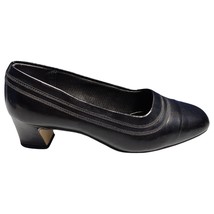 Easy Street Mandy Pump Womens Size 6.5 Black Solid Manmade Block Heel Sl... - $57.68