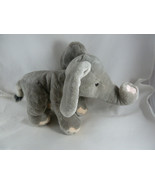 Russ Berrie Light Grey Elephant Baby Plush Gray 9&quot; X 14&quot; + tail soft cud... - $16.23 CAD