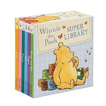 Disney Winnie-the-pooh Super Library 6 Board Books Children&#39;s Reading Collection - £21.90 GBP