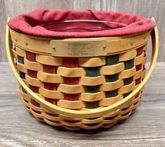 Longaberger Christmas Collection 2003 Caroling Basket With Liner &amp; Prote... - $24.73