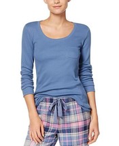 Jenni by Jennifer Moore Womens Ribbed Pajama Top Only,1-Piece,Blue Sky L... - $21.29