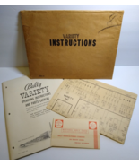 Variety Bingo Pinball Machine Original Manual Schematic Card  &amp; Envelope... - £51.62 GBP