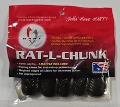 Hart Tackle Rat-L-Chunk Floating Soft Bait, Green Pumpkin, Pack of 5 + 1 Rattle - £5.41 GBP