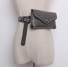 Fashion Rivets Waist Pack  Designer Fanny Pack Small Women Waist Bag Phone Pouch - £19.02 GBP