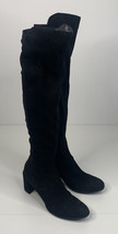 Marc fisher Women’s 7.5 black Faux suede knee high zip up boots G11 - £34.06 GBP